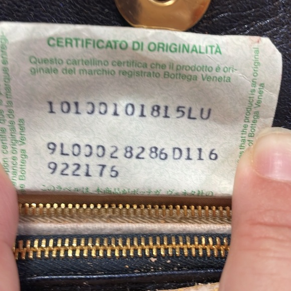 Bottega Veneta navy shoulder bag - Picture 4 of 4